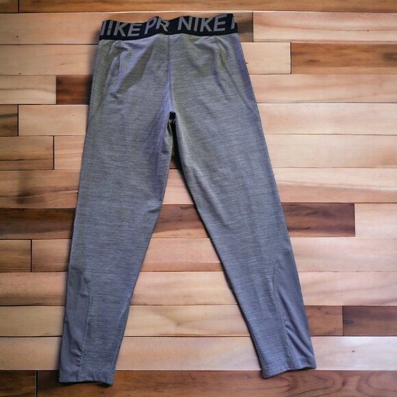 NWOT NIKE PRO TIGHT  (L) Gunsmoke/Heather/Black/Black - Picture 5 of 7